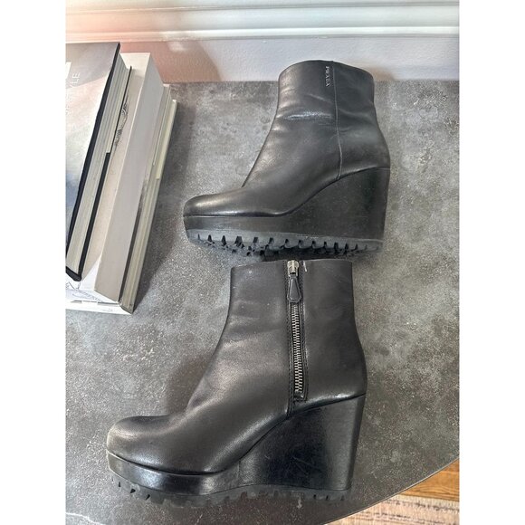 Prada wedge ankle boots size 6.5 - Picture 8 of 9